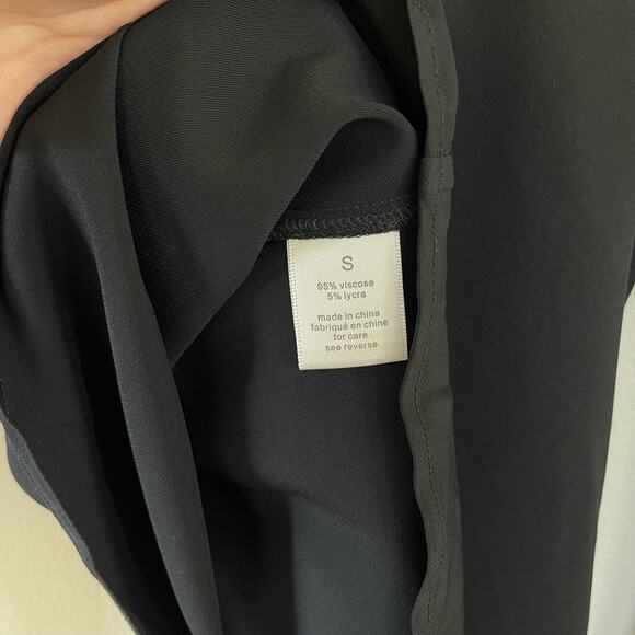 Ronny Kobo Sandra Black Rhinestone Sleeve Drape Blouse (S) - Picture 8 of 9